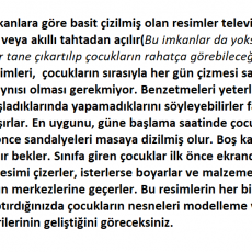 Çocukların Günlük Çizim Gelişimi - Resim Eğitim Materyali