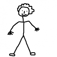 Stick Figure Drawing Representation - Basic Human Anatomy
