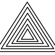Çoklu Dışbükey Üçgen Şekilleri ile Geometrik Desen