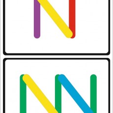 Eğitimsel Grafik: Renkli Harfler N ve NN
