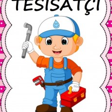Tesisatçı - Çocuk Çizimi ve Tamirat Araçları ile Eğitim Materyali