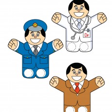 Meslekler Tanıtım Aktivite Materyali - Doktor, Polis, İş Adamı Figürleri