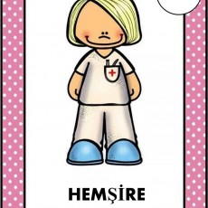 HEMŞİRE - Meslekler Eğitici Görseli
