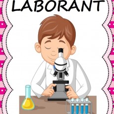 LABORANT - 1. Kişi Mikroskopla Çalışıyor, 2. Kimya Deneyleri İçin Laboratuvar Ekipmanları