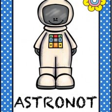 Astronot Çizimi ve Eğitim Materyali