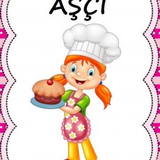 Çocuk Aşçı Karakteri ve Pastası - Aşçılık Eğitimi