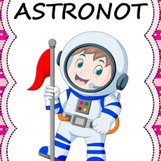 Astronot Çocuk Temalı Eğitim Materyali