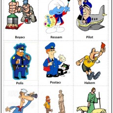 Eğitici Kartlar: Meslekler - 9 Farklı Meslek Tanıtımı (Boyacı, Ressam, Pilot, Polis, Postacı, Hakem, Denizci, Heykeltraş, Çoban)