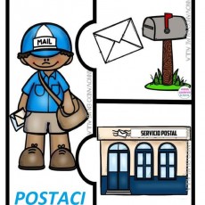 POSTACI - 1 POSTA ZARFI - 1 KUTU - SERVICIO POSTAL İLE POSTA HİZMETLERİ