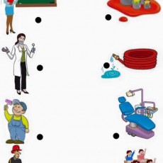 Eğitim ve Meslek Resimleri: Matematik, Bilim, Su, Diş Hekimliği, Boyama, Yapı ve Sınıf Ortamı Eğitimleri