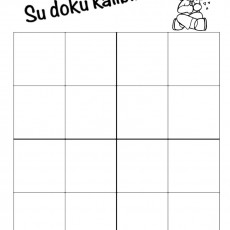 Su Doku Kalıbı: Eğitici 9 Bölmeli Şemalı Çalışma Sayfası