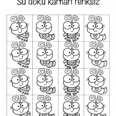 Su Doku Kartları - Renkli Boyama Aktivitesi