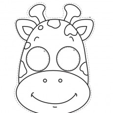 Giraffe Face Coloring Template for Kids - Educational Art Activity