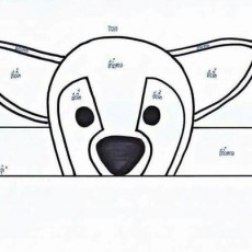 Köpek Yüzü Şablonu - Eğitim Materyali