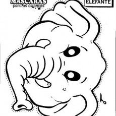 Elephant Craft Mask Template for Kids