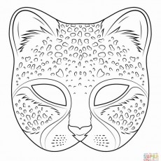 Kedi Yüzü Boyama Sayfası - Eğlenceli Aktiviteler için Hazır Çizim