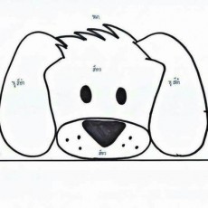 Çocuklar için Eğitici Köpek Maskesi Şablonu