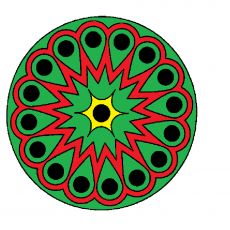 Renkli Geometrik Desen İle Mandala Tasarımı