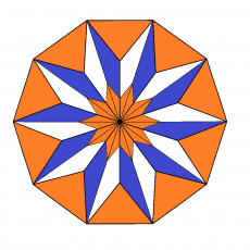 Sekizgen yıldız deseni - Geometrik şekiller ve renk teorisi