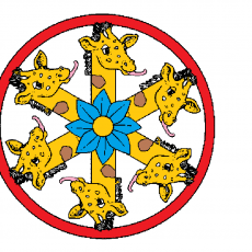 Giraffe Mandala Coloring Pattern