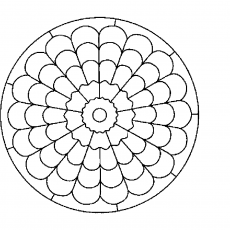 Mandala Boyama Tasarımı - Geometrik Desen