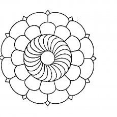 Çiçek Motifi Düzenleme ve Boyama Aktivitesi - Mandala Deseni