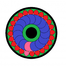 Renkli Mandala Deseni: Spiral ve Çiçek Motifleri