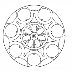 Geometrik Daire Dizaynı - Boyama Aktivitesi