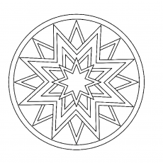 Geometrik Yıldız Deseni - Eğitim Amaçlı Boyama Sayfası