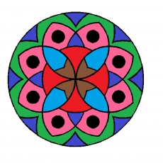 Renkli Mandala Tasarımı - Geometrik Desenler