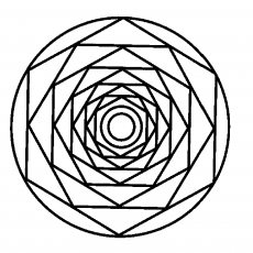 Geometrik Desen: Konsantrik Çokgenler ve Daireler (Çizim)