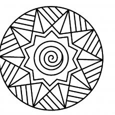 Geometrik Desen: Daire İçinde Yıldız ve Spiral Motifleri