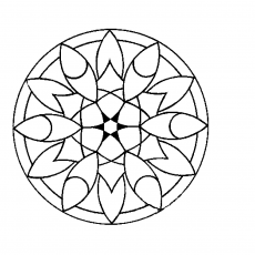 Geometrik Mandala Deseni: Kontur Çalışması