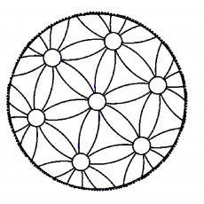 Geometrik Desen: Çiçek Motifleri ve Daireler