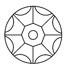 Geometrik Desen: Sekizgen Merkezli Çember