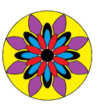 Renkli Çiçek Deseni: Geometrik Mandala Oyu