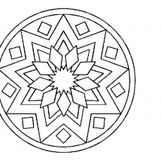 Geometric Star Mandala Coloring Activity