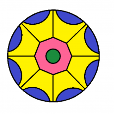 Renkli Çokgen Deseni: 6 Kenar ve 7 Renk
