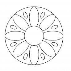 Çiçek Deseni İçin Boyama Sayfası