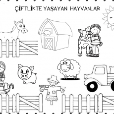 Çiftlikte Yaşayan Hayvanlar - Eğitici Aktivite Materyali