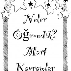 Neler Öğrendik? Mart Kavramlar Eğitimi
