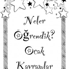 Neler Öğrendik? Ocak Kavramlar - Eğitsel Materyal Başlığı