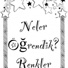 Neler Öğrendik? Renkler Eğitimi