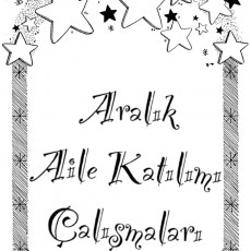 Aralık Aile Katılım Çalışmaları Başlığı