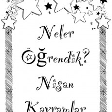 Neler Öğrendik? Nisan Kavramlar - Eğitici Materyal Başlığı