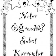 Neler Öğrendik? Şubat Kavramları - Eğitici Materyal