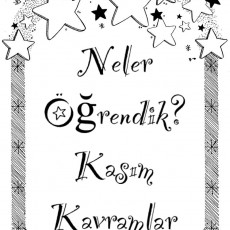 Neler Öğrendik? Kasım Kavramlar - Eğitim Materyali