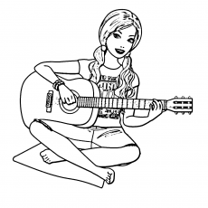 Bir Kızın Gitar Çalma Anı - Müzik Eğitimi