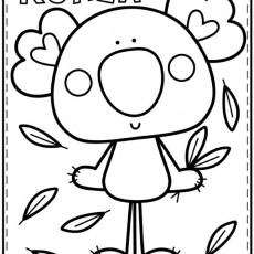 Koala Coloring Page - Educational Animal Activity