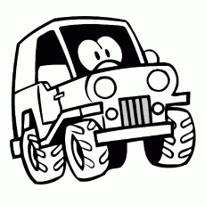 Çizgi Film Tarzı 4x4 Araba Çizimi
